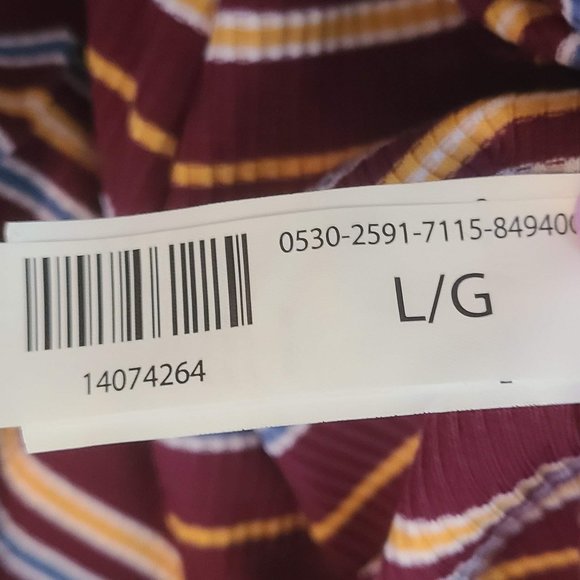 Maroon Striped Bodycon Dress - Picture 8 of 10